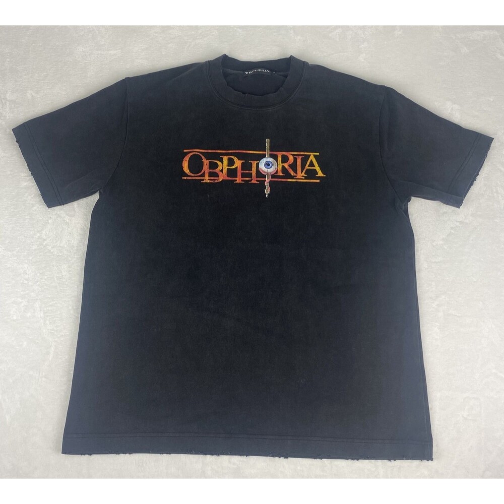 Obphoria Neverphoria Graphic Shirt Adult Large Black Short Sleeve Casual